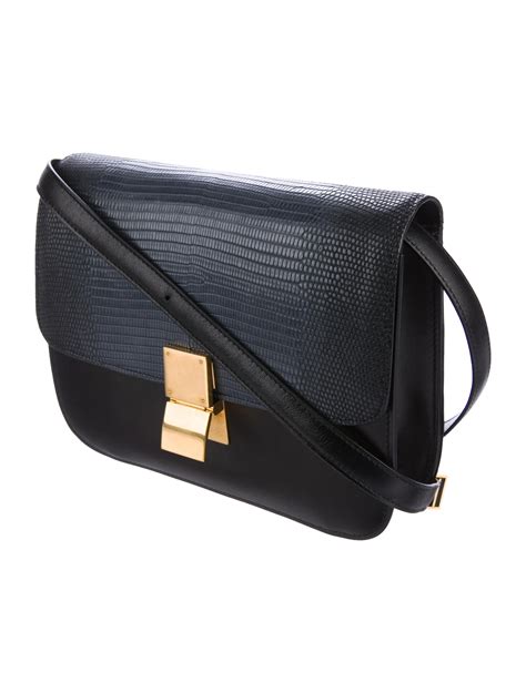 celine box bag lizard